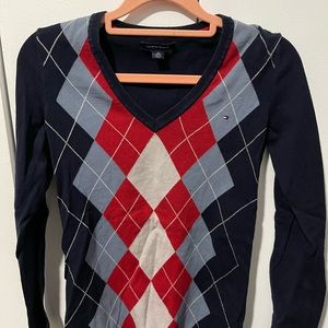Tommy Hilfiger Argyle Sweater Size XS